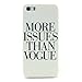 Iphone 5c Case, JAHOLAN More Issues Than Vogue Quotes Clear Bumper Hard Plastic Case Silicone Skin Cover for Apple Iphone 5C