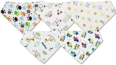 Baby Bandana Drool Bibs for Boys, 5-Pack of Organic, Drool Resistant, and Teething Bib Set,100% Organic Cotton, Soft and Absorbent, Hypoallergenic Bibs for Baby Boys by MightyDucks