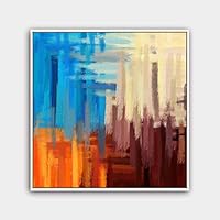 Framed Canvas Wall Art Abstract Canvas Prints Home Artwork Decoration for Living Room,Bedroom - 16x16 inches