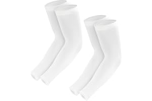 KEMFORD Arm Sleeves for Men and Women – 8 mmHg Light Compression – 2 Pair – Sun Protection – Cooling UPF 50 Compression – Basketball Running