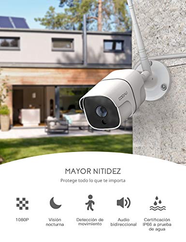 Cmara-de-Vigilancia-Exterior-COOAU-Cmara-de-Seguridad-Wi-Fi-1080P-Versin-Nocturna-25M-Impermeable-IP66-Deteccin-de-Movimiento-Empuje-de-Alarma-Vista-Remota-con-AndroidiOSPC