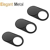 Webcam Cover Slide Metal Magnet Web Camera Cover for Laptop Macbook Pro PC Tablet Cellphone for Protecting Your Privacy Strong Adhesive 3 packs (black)