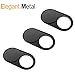 Webcam Cover Slide Metal Magnet Web Camera Cover for Laptop Macbook Pro PC Tablet Cellphone for Protecting Your Privacy Strong Adhesive 3 packs (black)