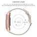 SWEES Leather Bands Compatible for Fitbit Charge 4, Charge 3 & Charge 3 SE Fitness Tracker, Genuine Leather Band Strap Wristband Replacement for Women Men Small Large, Black, Rose Gold, Beige, Brown