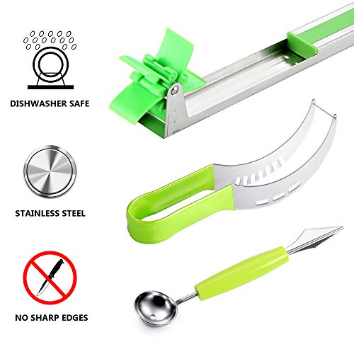 image for NEX Watermelon Windmill Slicer Cutter Stainless Steel Melon Fruit Knif