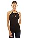 PattyBoutik Women Halter Keyhole Ruched Sides Top (Black Medium)