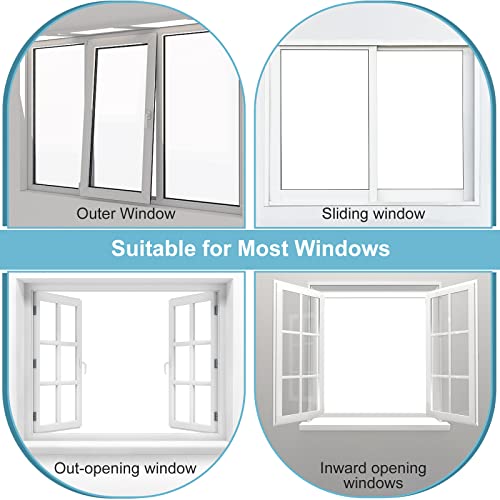 AOSITE Window Lock Children No Drilling for Window Protection Fridge Cabinet Doors Pack of 2 Window Lock Only Tilt Window Protection Children Self-Adhesive or Screws Safety Lock Pet Childproof