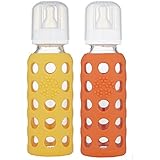 Lifefactory 9oz Glass Baby Bottle 2pk - Mango/Papaya