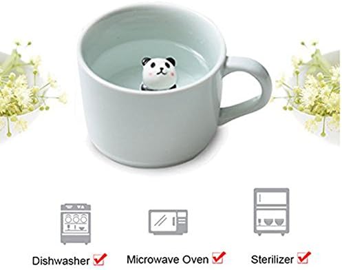 BigNoseDeer Coffee Milk Tea Ceramic Mugs 3D Animal Morning Cup Best Gift for Morning Drink Weddings Birthdays Gifts for Women Father's Day Mother for Girls Boys - Image 5