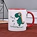BLEUM CADE Funny Coffee Mug Don’t be A Cuntasaurous Tea Cup Coffee Mug Novelty Funny Gift Mug for Christmas Birthday Friends Kids Animal Lover