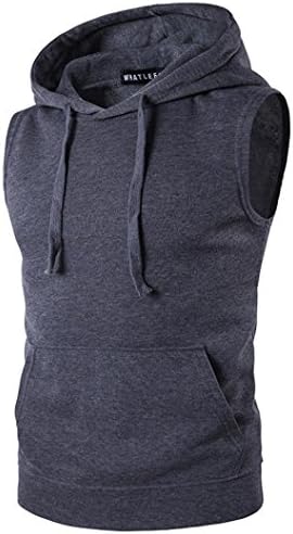 Quistal Men's Sleeveless T-Shirt Sweatshirt Hoodie Hoody Spring Summer Tops Cap Sweater