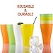 ATAZUA ML&LSK Unbreakable Dishwasher Safe Plastic Tumbler Cups - 17 oz - Set of 8