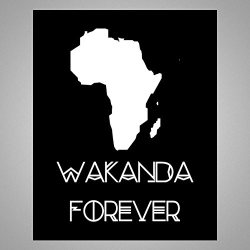 Wakanda Forever - Black Panther Inspired Art Print - 8 inches x 10 inches