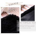 Yalice Women's Wedding Faux Fur Shawl and Wrap Bridal Fur Stole Cape Fur Scarf for Bride and Bridesmaids