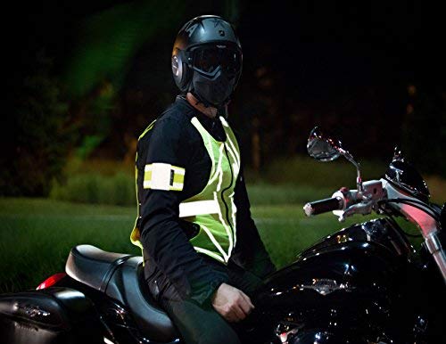 Reflective Running Vest | Reflective Gear for Running, Cycling, Jogging, Walking, Motorcycle | Adjustable Safety Vest | Front Zipper | Back Pocket | Bonus Set of 2 Adjustable Bands, for Men and Women