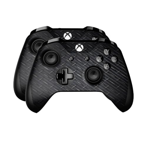 Carbon Fiber Skin Compatible with Microsoft Xbox One Controller (2 Pack) - Blac…