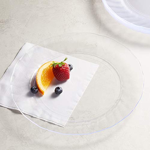 Amazon Basics Disposable Clear Plastic Plates, 50Pack, 10.25inch Pricepulse