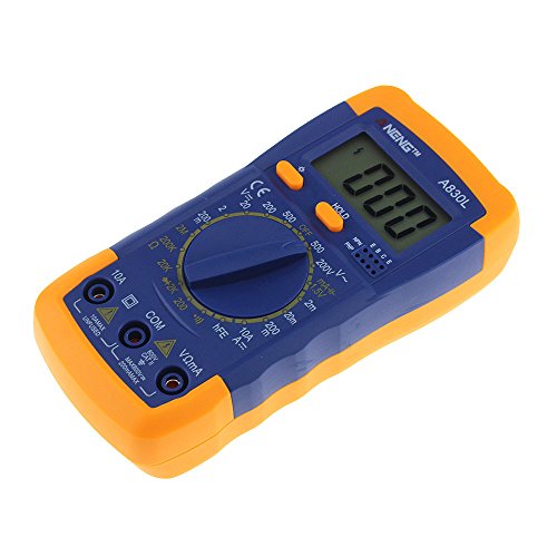 JDgoods Pocket Digital Multimeter Voltmeter Ammeter Ohmmeter Diode NPN PNP Multimeter Volt AC/DC Tester Mete (Blue) - Thumbnail 4