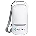 Skog Å Kust DrySåk Waterproof Floating Dry Bag with Exterior Zippered Pocket | for Kayaking, Rafting, Boating, Swimming, Camping, Hiking, Beach, Fishing | 20L White