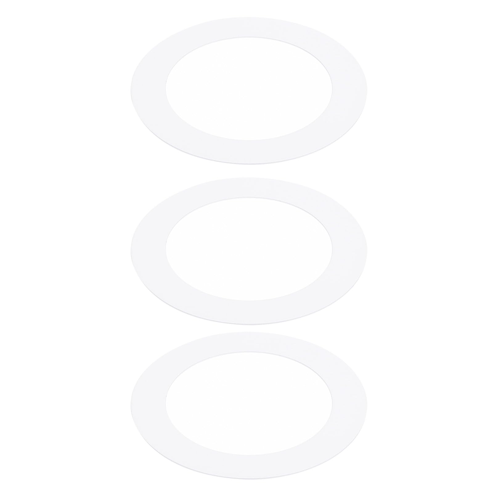 PATIKIL 3.31" ID 4.33" OD Goof Rings for Recessed Light, 3 Pack Matte White Goof Metal Trim Ring Lighting Fixture for Ceiling Wall Recessed Can Downlights