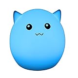 Umiwe Cute 3-Modes Silicone LED Kids Night Light,USB Rechargeable Multicolor Children Night Lamp, Gift for Girlfriend Adult Kids Baby Bedroom and Nursery (Style B)