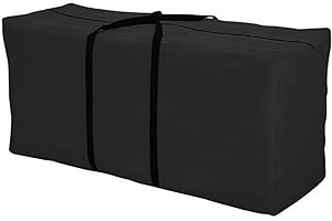 PATERIC Patio Cushion Storage Bag 68 Inch Extra Large Waterproof Outdoor Pillow Storage Cover for Garden Furniture Cushions Protection Water Resistant, Black