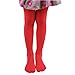 leg elegant 2 Pairs Girls Microfiber Soft Opaque Footed Dance Tights and Stockings (Red, 8-10)