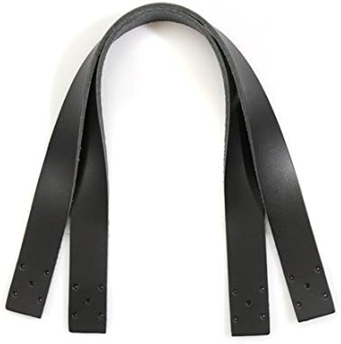 byhands 100% Genuine Leather Purse Handles/Bag Strap, Black, 14.5" (24-3702)