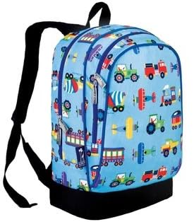 Wildkin Olive Kids Trains Planes &amp; Trucks Sidekick Backpack. Wildkin, sidekick, backpack, personalized