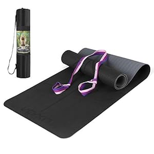 Lixada Yoga Mat Pilates Mat Non Slip TPE Oefening Mat Met Draagband en Opbergtas Voor Workout Fitness Gym Yoga 182,9 x…