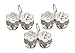 Shubhkart Silver Plated Haldi Kumkum Holder/Stand Set for Puja, Home, Office Decor, Diwali Gift, Rakshabandhan, Festive Gift (Pack of 3, Small)