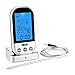 Cooking Thermometer ,SGODDE Wireless Digital Stainless Barbecue Thermometer with Timer/Alarm & Smart Meat Probe for BBQ, Oven, Grill, and Smoker Silver
