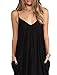 May&Maya Women's Black V Neckline All in One Beach Maxi Long Dress (XL)