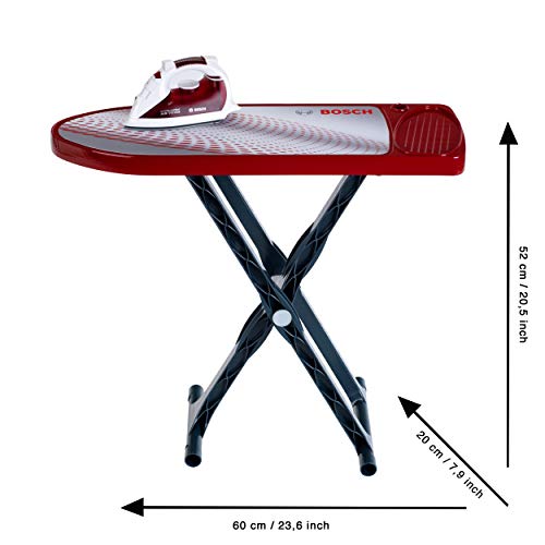 Theo Klein 6302 Bosch Bügel-Set | Mit Bügelbrett und Bügeleisen mit Wassersprühfunktion | Höhenverstellbares Bügelbrett | Maße: 60 cm x 20 cm x 47/52 cm | Spielzeug für Kinder ab 3 Jahren – Bild 4