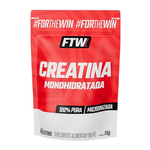 Creatina Pura1KG Refil Monohidratada FTW - Sem sabor Explosão de Energia, Força e Resistência - Absorção Rápida para Ganho de Massa e Performance