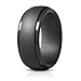 Saco Band Silicone Ring for Men Rubber Wedding Band - 1 Ring (Dark Grey, 11.5-12 (21.3mm))