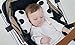 Head & Neck Support Baby Pillow Organic Cotton, Protection for Newborn Shaken Syndrome, Best Headrest for Car Seats, Strollers for Infants, Babies & Toddlers (StarDream Gray)