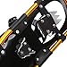 ENKEEO All Terrain Snowshoes Light Weight Aluminum Alloy Snow Shoes Kit with Carry Bag, Adjustable Ratchet Bindings, 210lbs. Capacity, Black and Orange, 30 inches