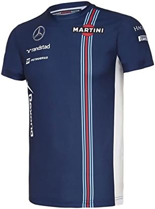 Williams Martini Formula 1 Racing Blue T-Shirt with Sponsors (X-Large) Apparel