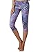Yogareflex Women's Active Printed Yoga Capris Leggings Hidden Pocket (XS-2XL)