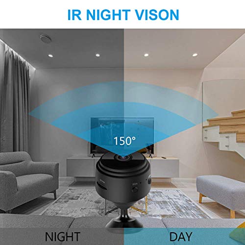 Mini Hidden Camera Spy Cam WiFi Small Wireless Full HD 1080P Video Camera with Night Vision Motion Sensor for iPhone Android Video Detection Security Nanny Surveillance Cam