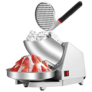 Elektrische Ijsbreker Met Dubbele Messen, Sneeuwkegelmaker Roestvrijstalen Geschoren Ijsmachine Efficiënt En Snel voor…