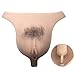 Xianheng Hiding Gaff Panties Silicone Panty for Men Crossdressing Transgender (L, Hair/Catheter)
