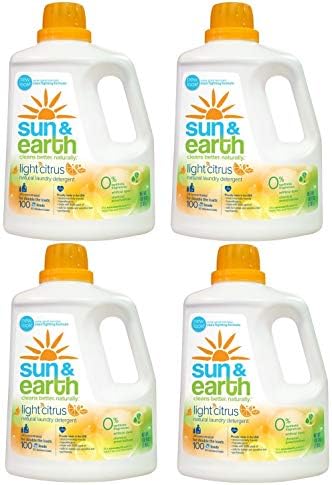 Sun&Earth 2x laundry detergent - Light citrus scent-case of 4 - 100oz (098673100028)