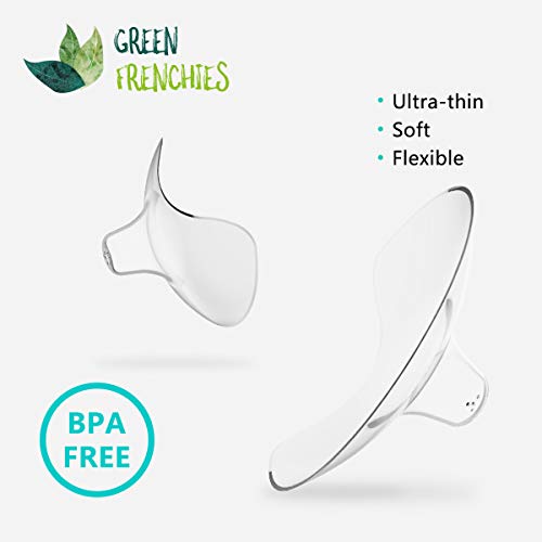 G.F. Nippleshields for Breastfeeding, 2 Sets of 2 Contact Nipple Shields (4 Units) with 2 Carrying Cases, Soft and Thin Silicone Breast Shields (20mm)