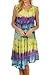 Sakkas 605 Desert Sun Caftan Dress / Cover Up - Green / Purple - One Size