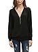 ROMWE Women's Zipper V-Neck Sweatshirt