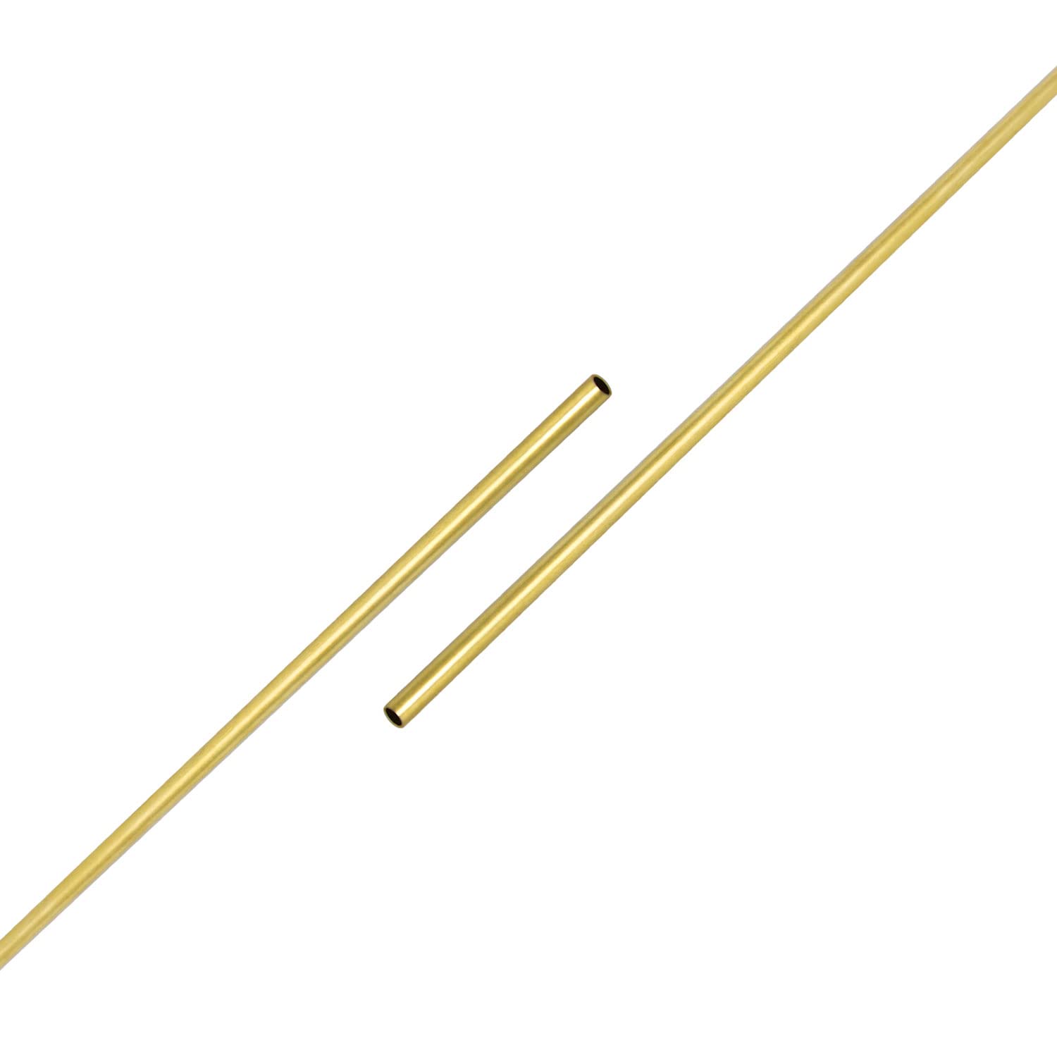 Ohamtes 2PCS Brass Tube ID2mm(0.079") x OD3mm(0.118") x L300mm(11.81"), wall Thickness 0.5mm(0.02"), Used for Refrigerator Capillary Tube, Oil Circuit Hydraulic System, Craft Decoration
