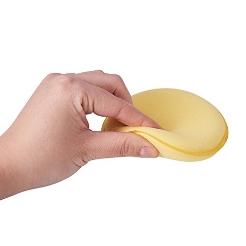 Jscarlife Waxing Polish Wax Foam Sponge Applicator Pads Fit for Clean Car Vehicle Auto Glass 3.8 Inch Yellow