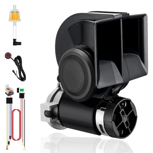 Car Horn Kit with Button, 12v Air Horn for Car Truck Motorcycle Train Super Loud 12 Volt 150dB BANHAO